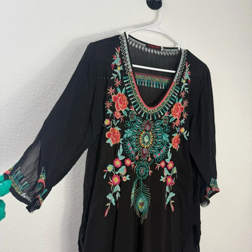 Johnny Was | Zivelly Tunic in Black Medium - Picture 4 of 8